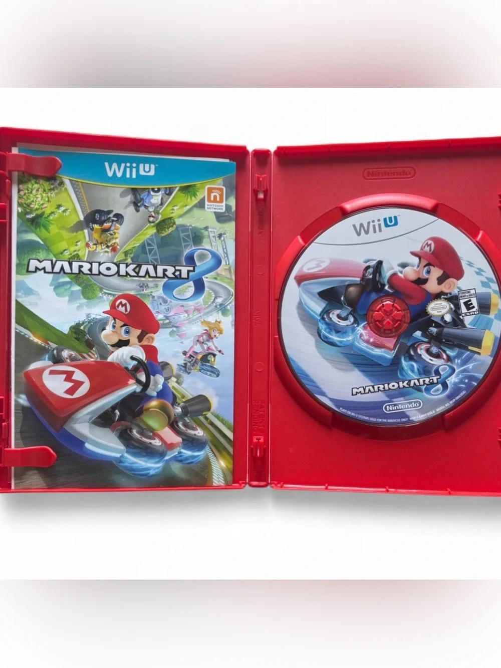 Nintendo Wii U Super Mario Bros. & Mario Kart 8 Bundle Lot w/ Manuels Both Work